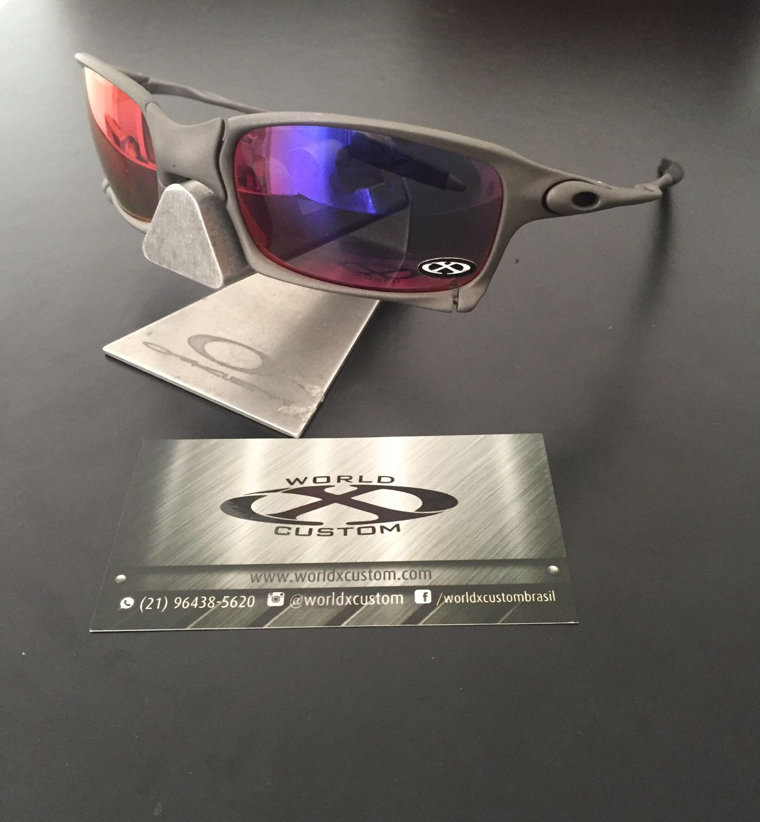 ÓCULOS OAKLEY XSQUARED XMETAL (REFORMADO) –  LENTES TANZANITE CUSTOM