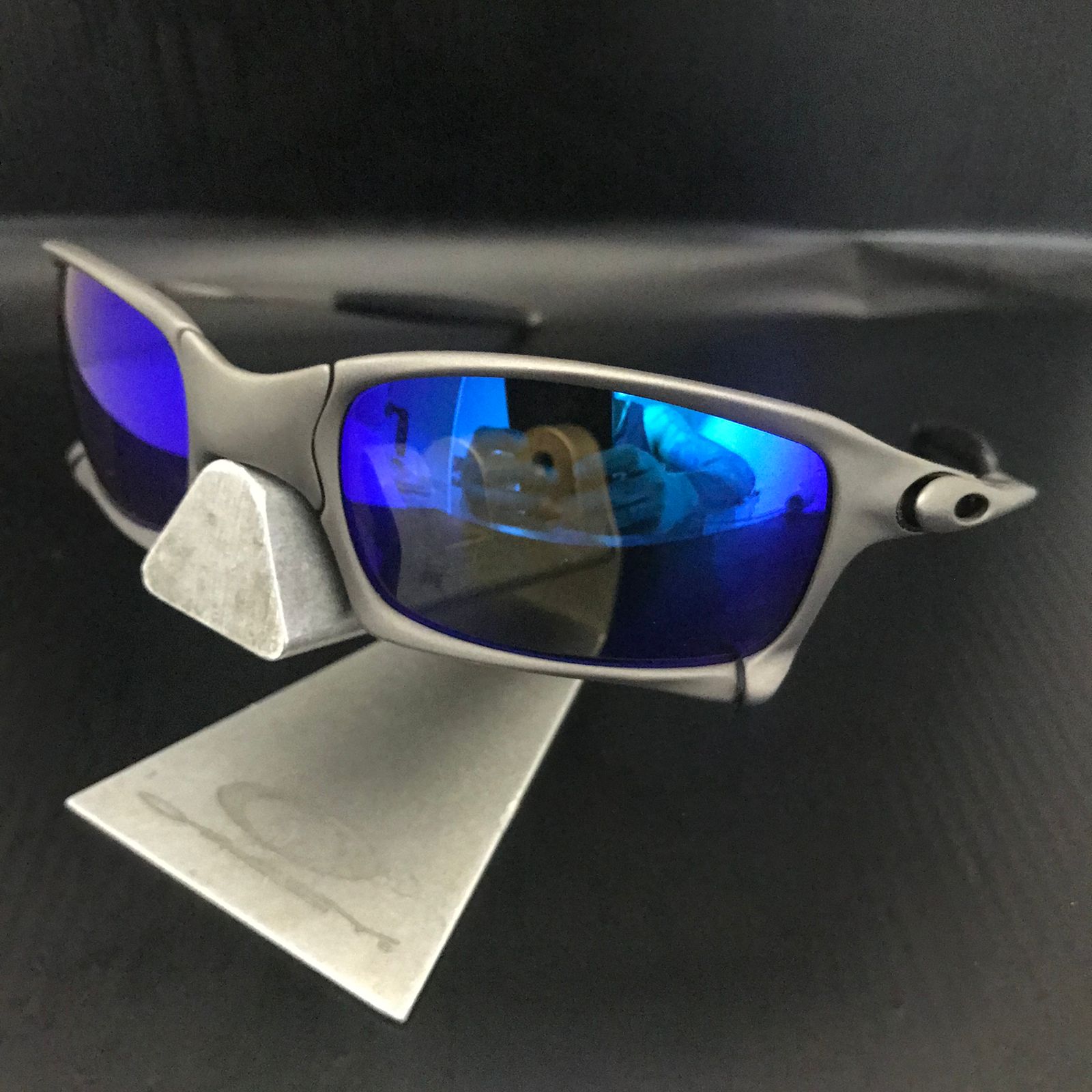 ÓCULOS OAKLEY XSQUARED XMETAL (REFORMADO) –  LENTES NEON BLUE CUSTOM