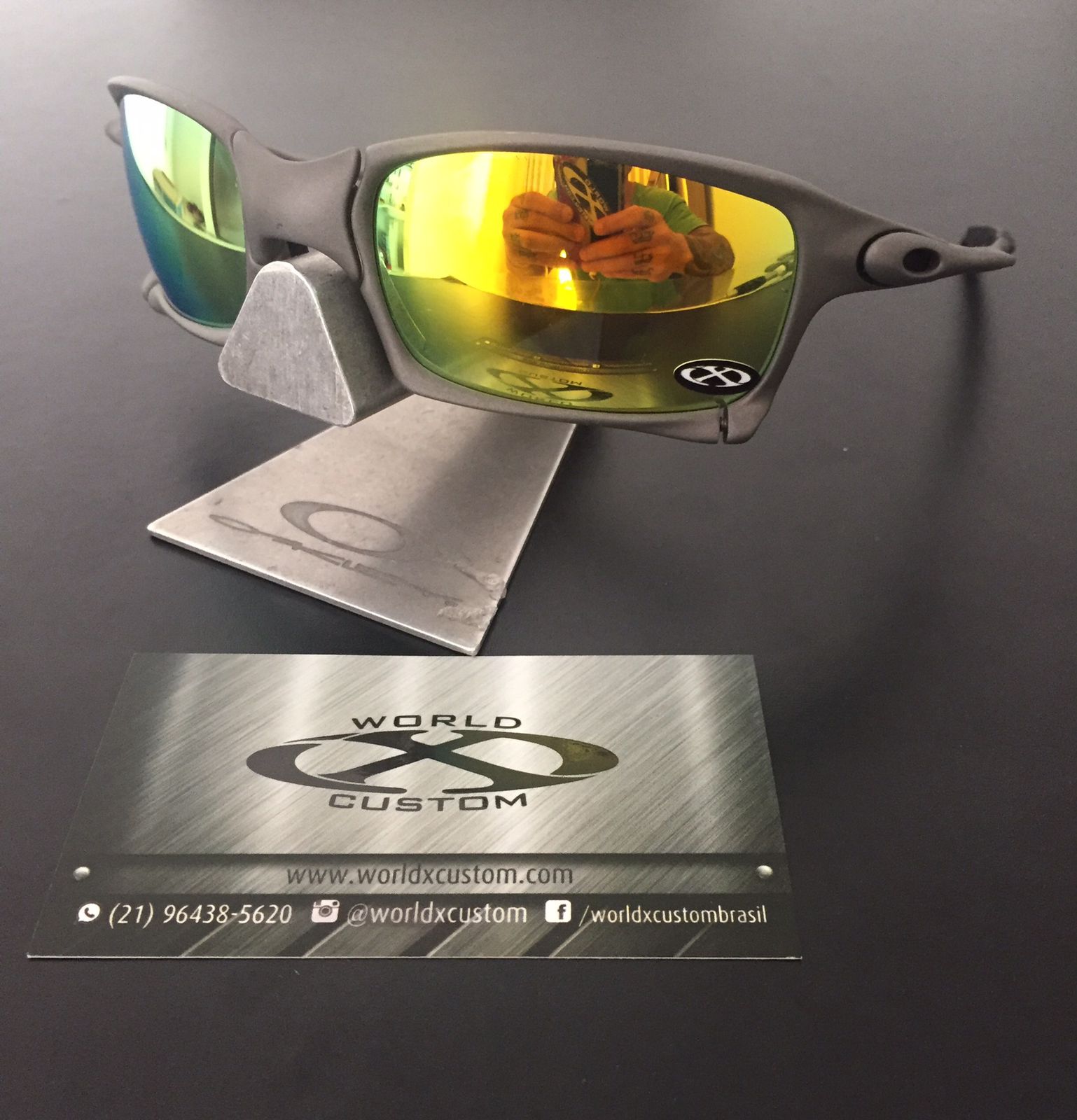 ÓCULOS OAKLEY XSQUARED XMETAL (REFORMADO) –  LENTES FIRE CUSTOM