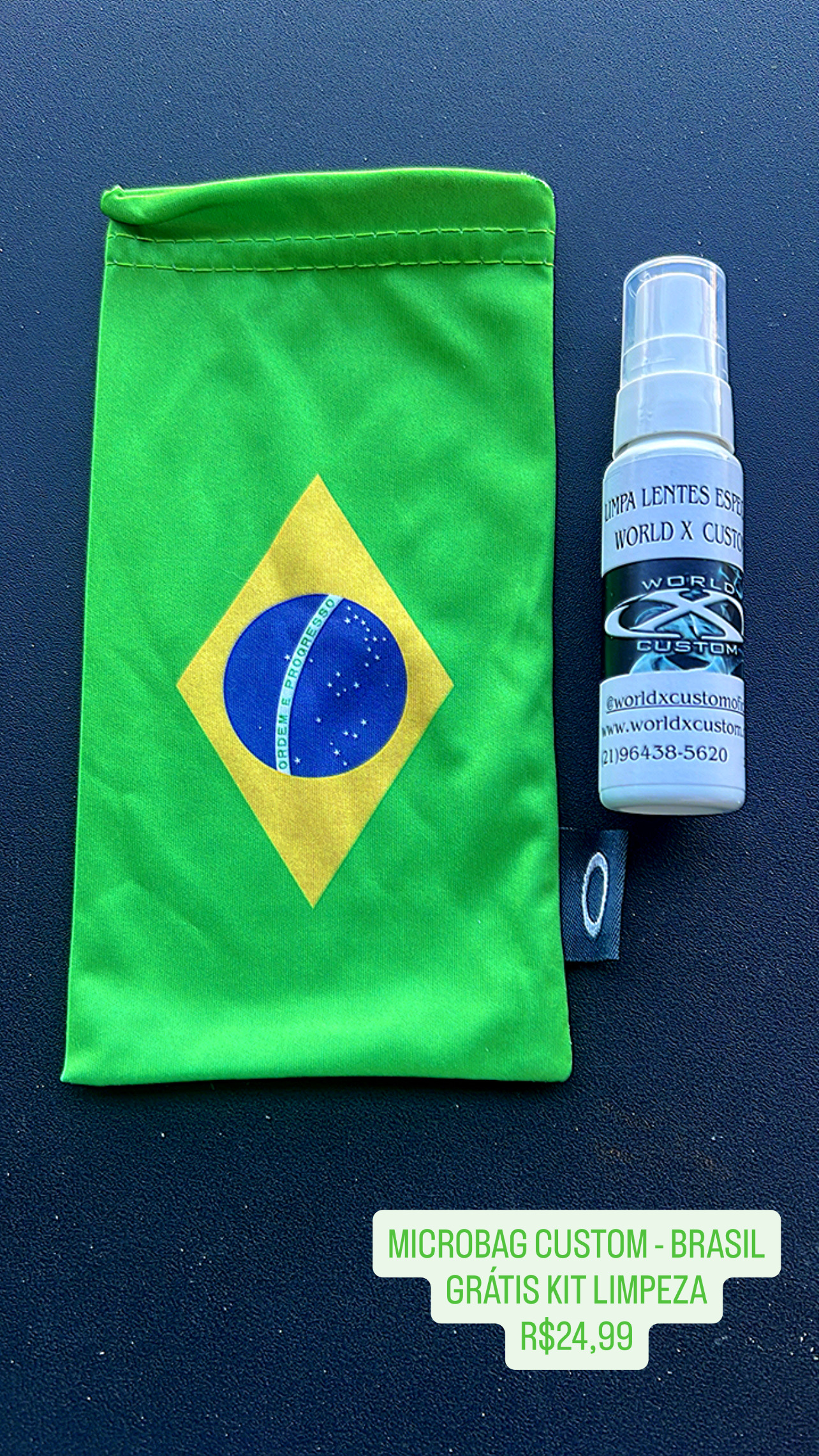 MICROBAG BRASIL CUSTOM + LIMPA LENTES