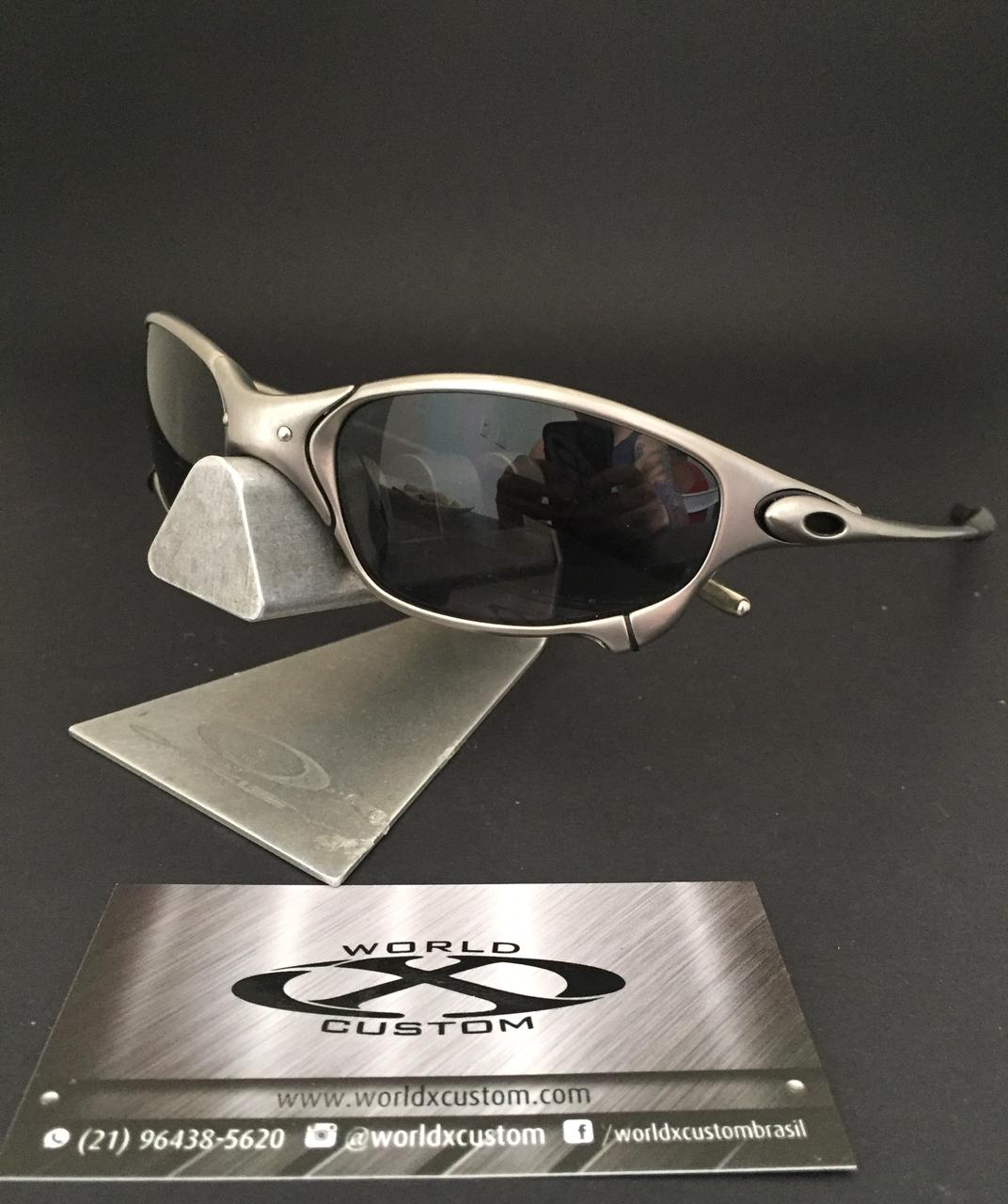ÓCULOS OAKLEY JULIET TITANIO  – BLACK (SEMINOVO) –  CUSTOM