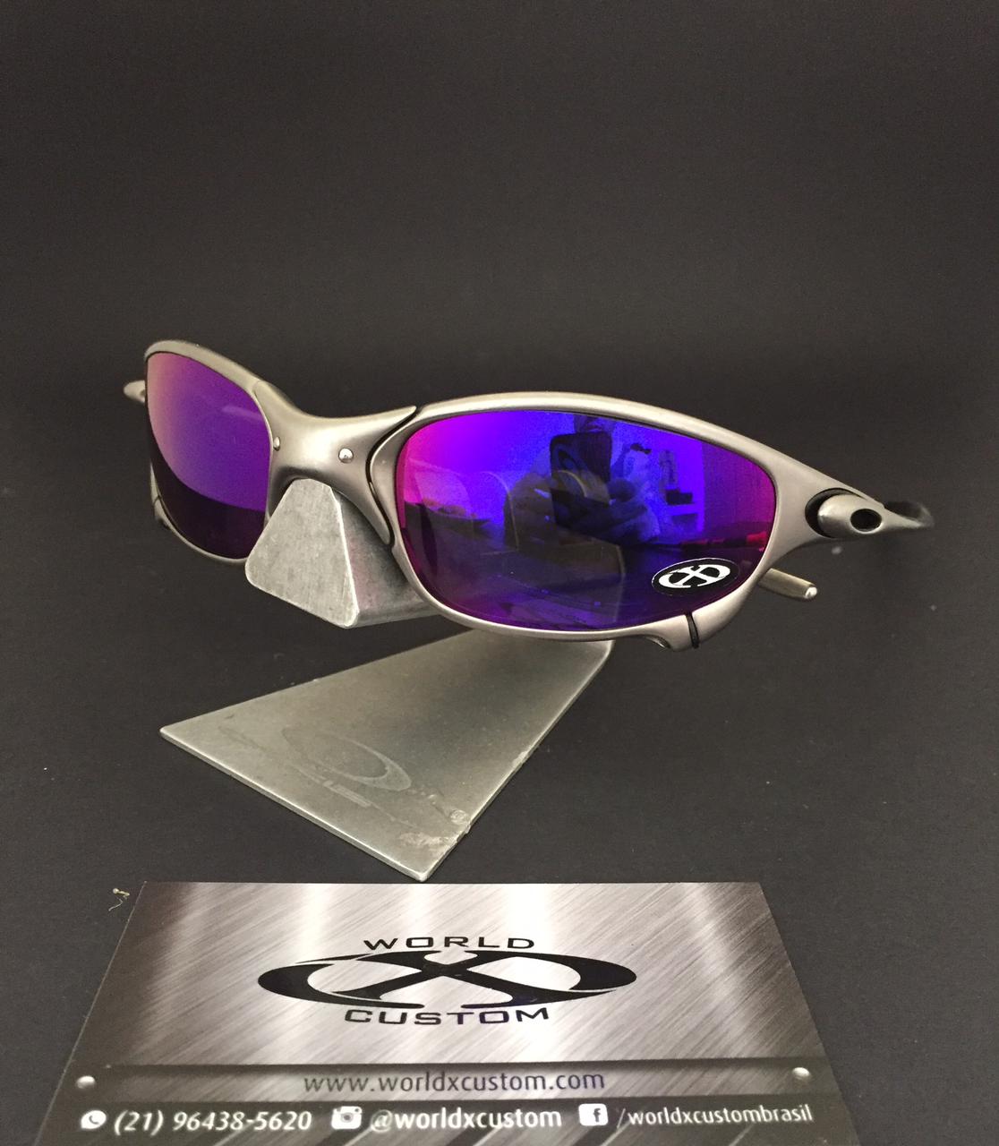 ÓCULOS OAKLEY JULIET TITANIO – +RED (SEMINOVO) –  CUSTOM