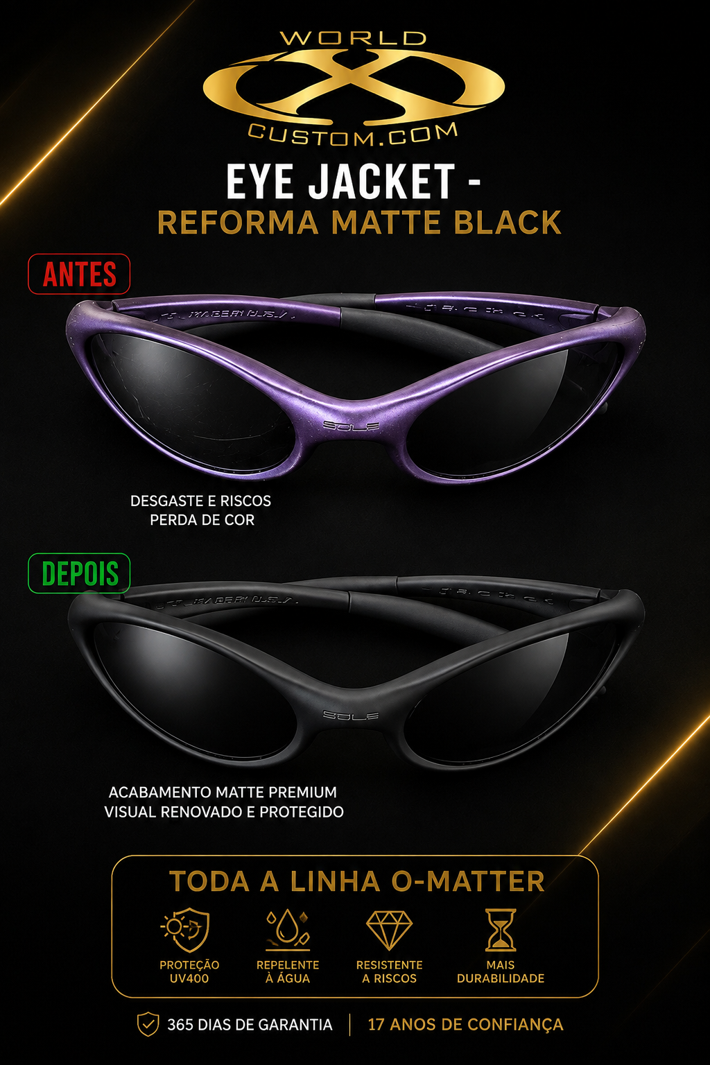 REFORMA MATTE BLACK - ÓCULOS PLÁSTICOS