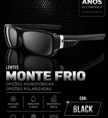 LENTES MONTE FRIO BLACK — opções hidrofóbicas ou polarizadas World-X Custom